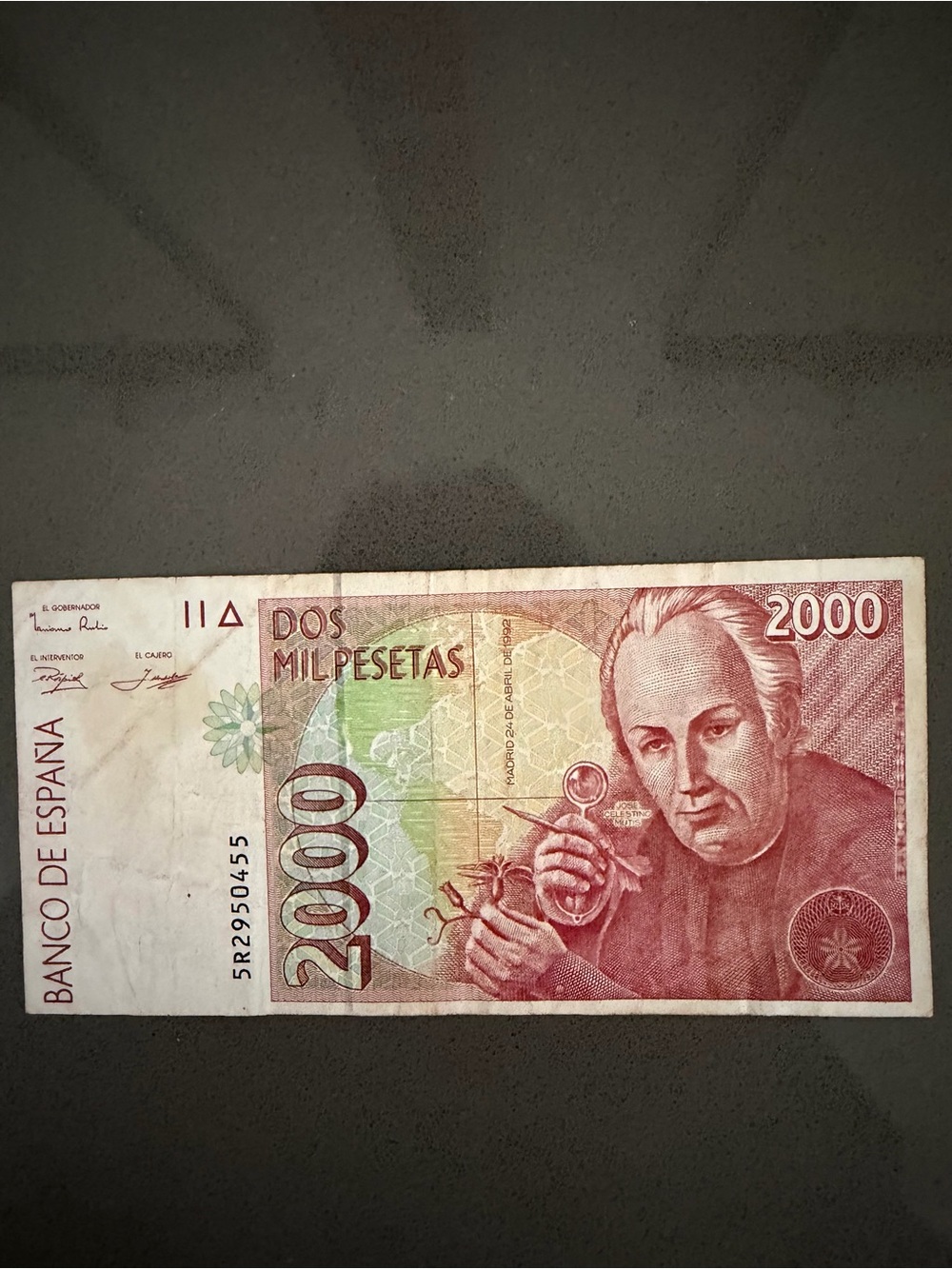 Vintage Spanish 2000 Pesetas, Jiménez, 1980